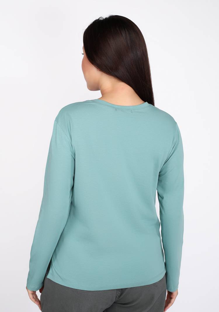 Футболка с длинным рукавом и принтом шир.  750, рис. 7