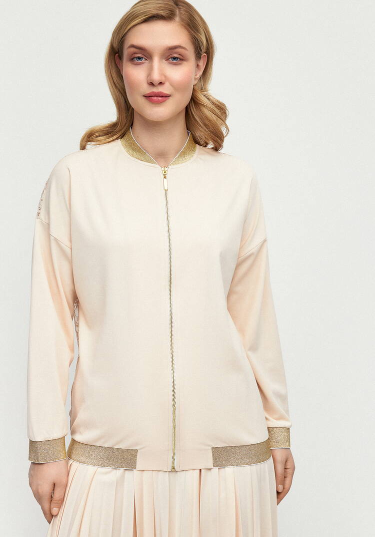 Бомбер трикотажный с ажурной спинкой шир.  750, рис. 12