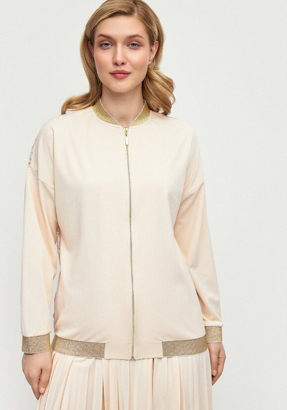 Бомбер трикотажный с ажурной спинкой шир.  580, рис. 12