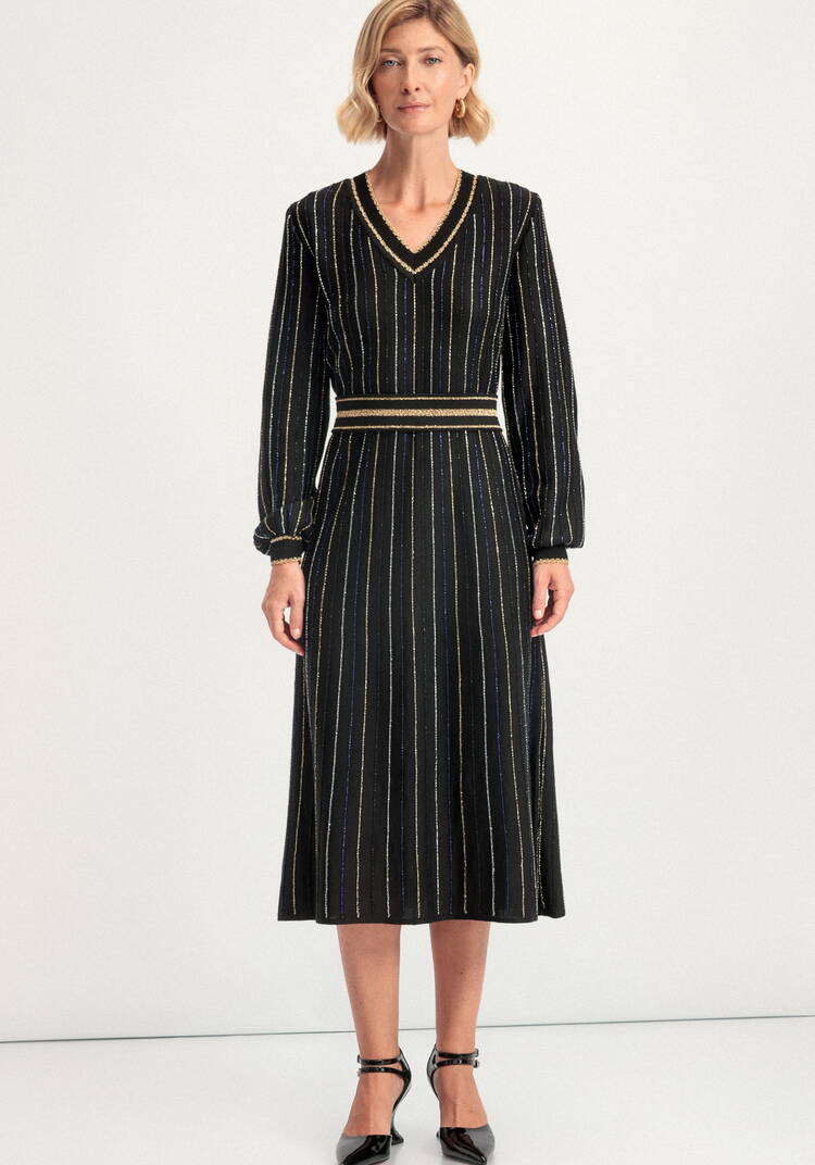 Платье с полосами из метанити шир.  750, рис. 4