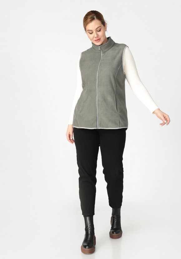 Жилет женский на молнии с карманами шир.  580, рис. 4