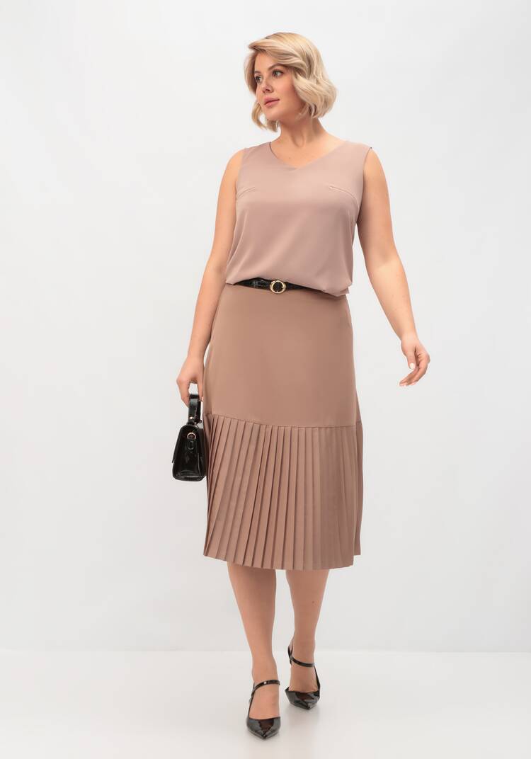 Юбка с плиссированным краем шир.  750, рис. 8