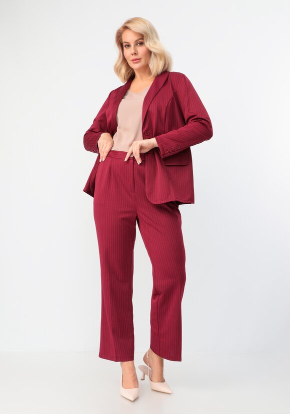 Брюки прямого кроя в полоску шир.  580, рис. 9