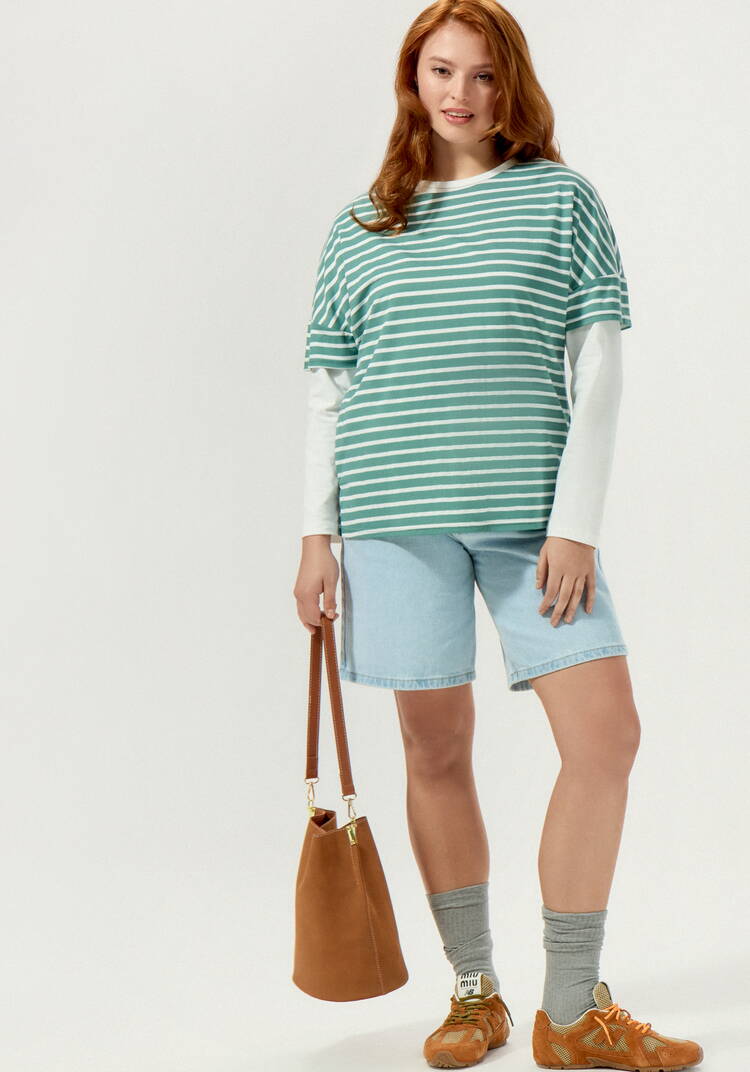 Футболка в горизонтальную полоску шир.  750, рис. 14