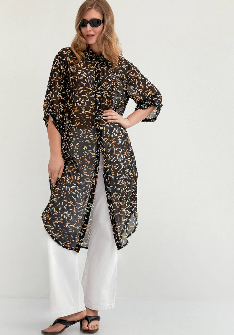 Рубашка с рукавом 7/8 и патами шир.  750, рис. 9