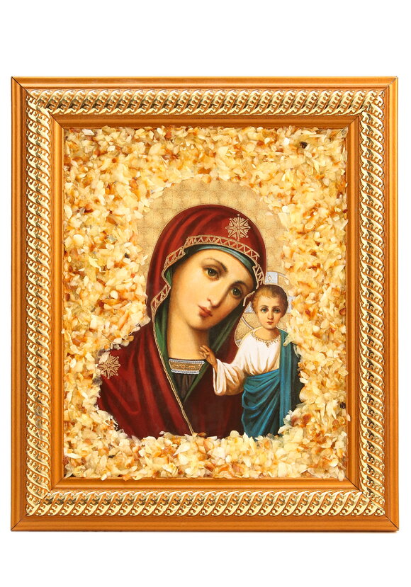 Икона Янтарная Неувядаемый цвет 14х17см. шир.  580, рис. 4