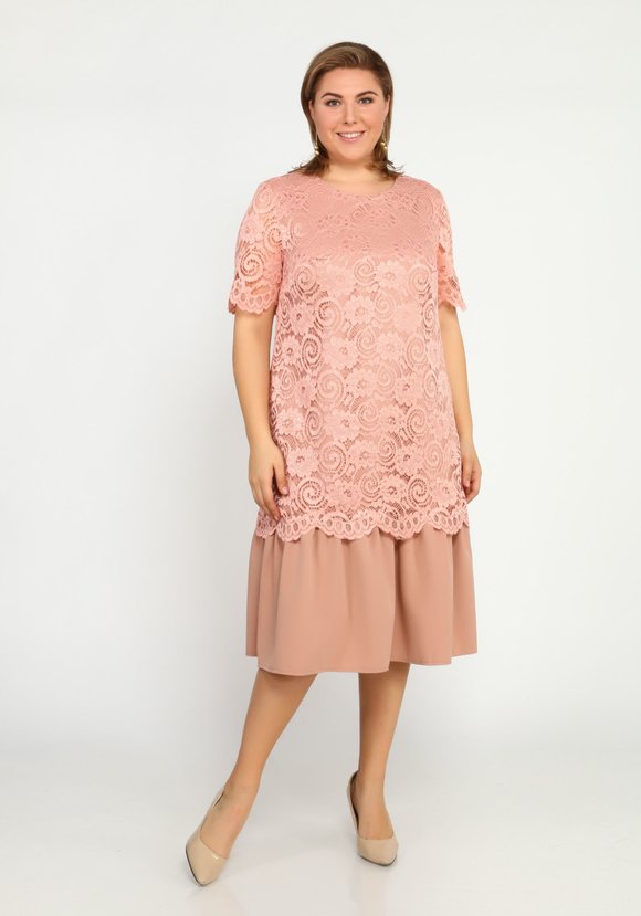 Платье гипюровое с эффектом двойки шир.  580, рис. 6