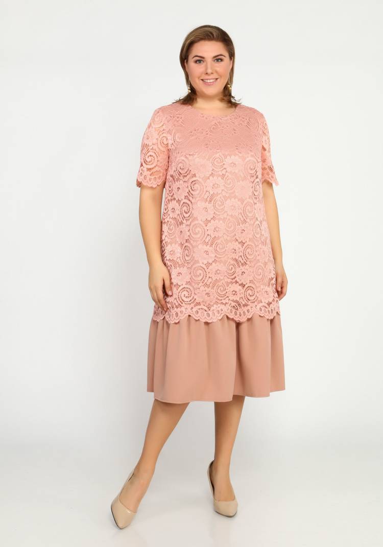 Платье гипюровое с эффектом двойки шир.  750, рис. 6