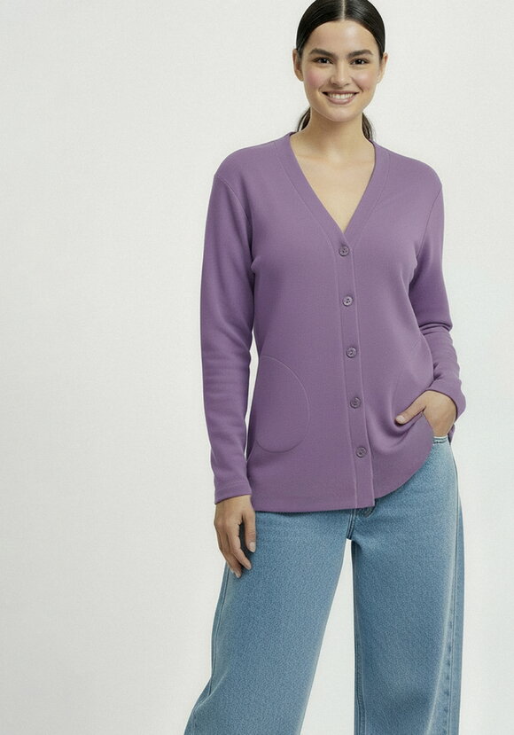 Кардиган на пуговицах утепленный шир.  580, рис. 26