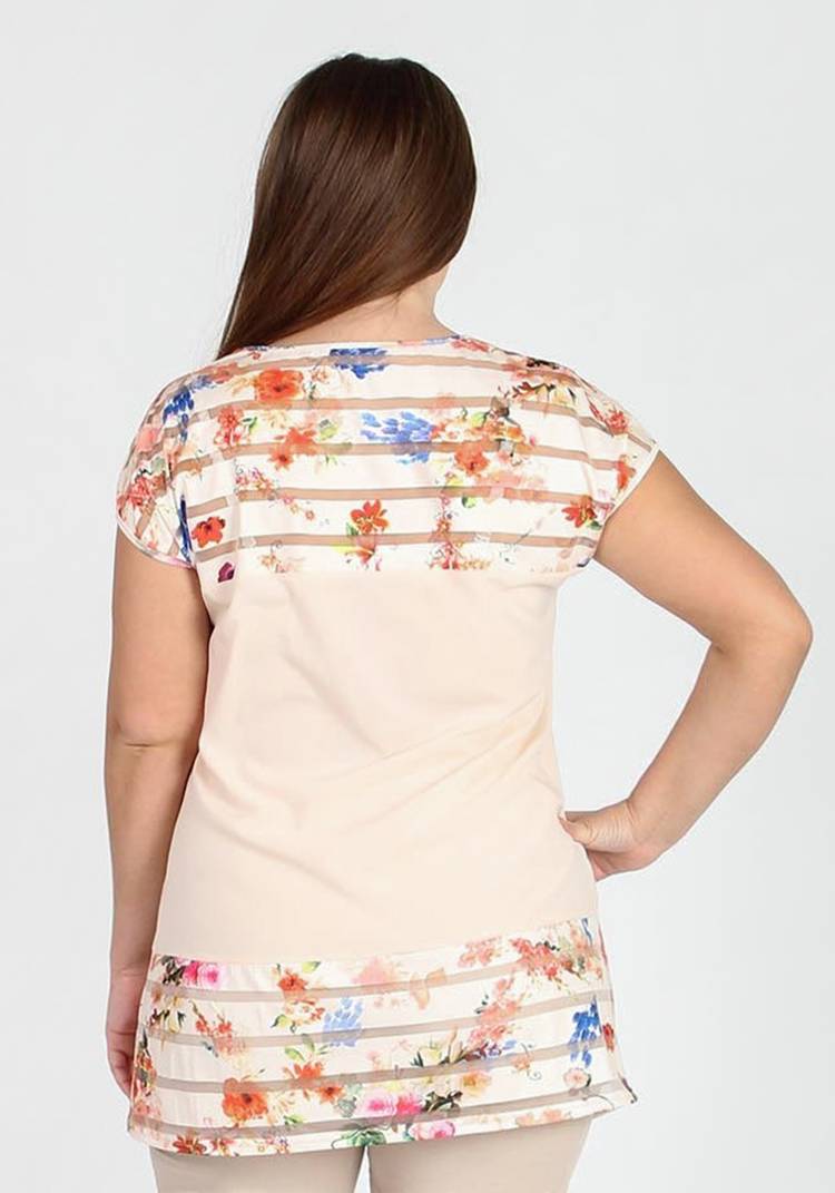 Блуза с цветочными вставками шир.  750, рис. 11