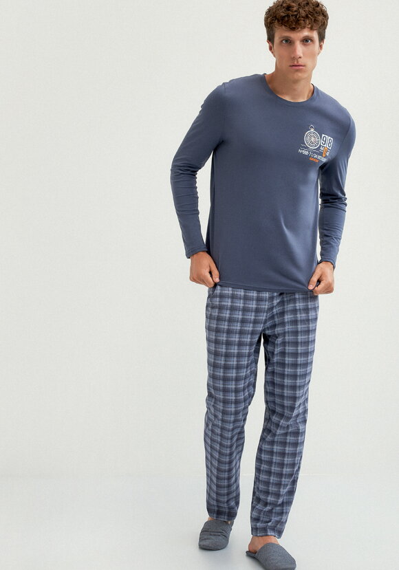 Костюм домашний с принтом на лонгсливе шир.  580, рис. 19