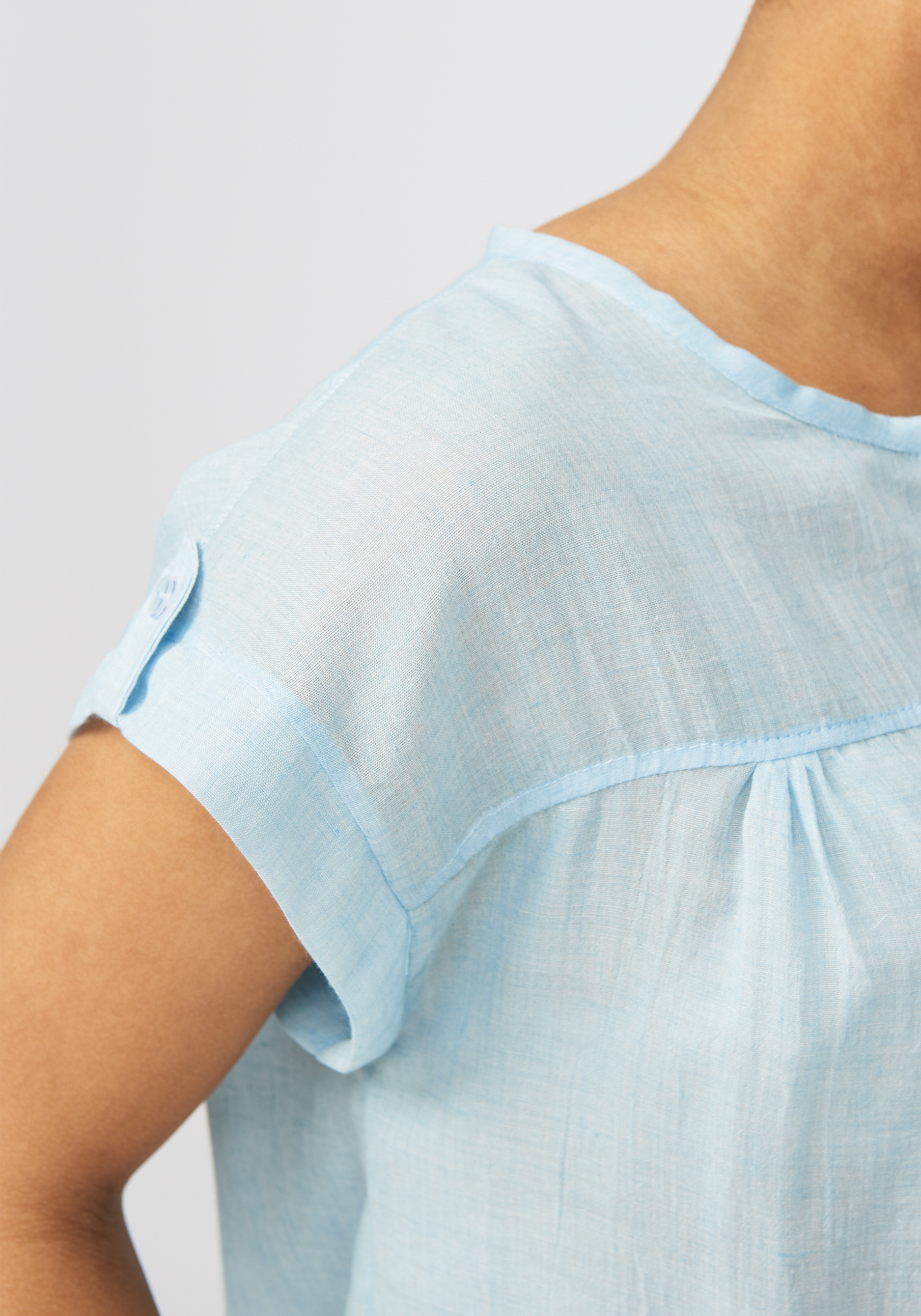 Блуза с коротким рукавом "Жасмин" Simple Story, цвет голубой, размер 50 - фото 10