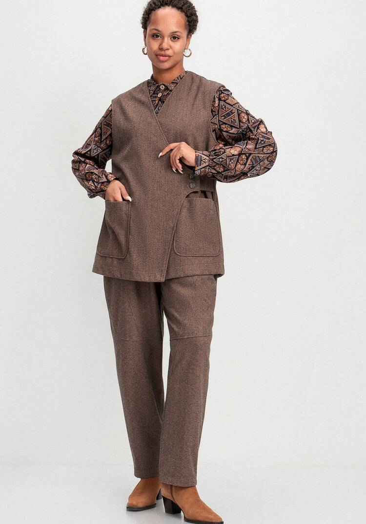 Жилет на запах свободного кроя шир.  750, рис. 18