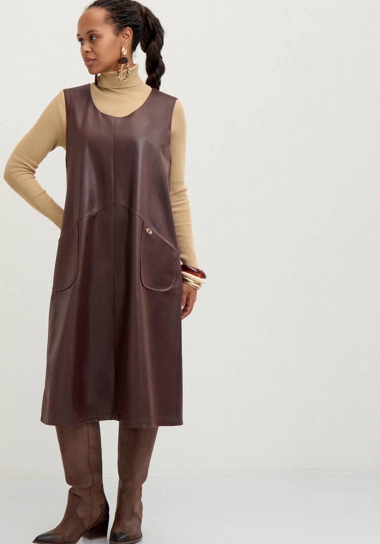 Сарафан трикотажный с напылением под кожу шир.  750, рис. 1