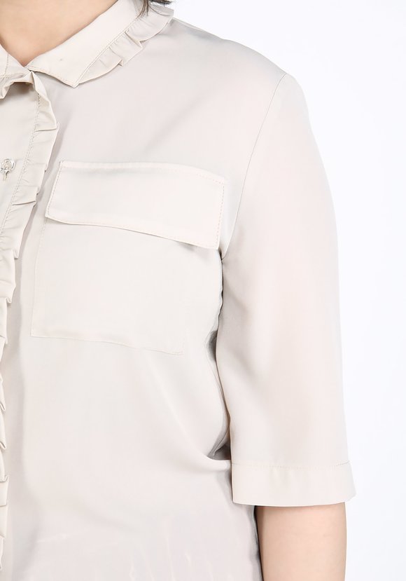 Блуза с карманом Инга шир.  580, рис. 5