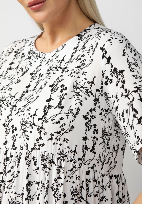 Платье свободного кроя с отрезной кокеткой шир.  580, рис. 5