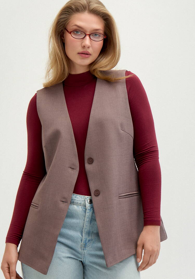 Жилет классический на подкладке шир.  750, рис. 9