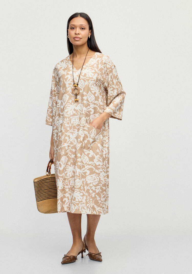 Платье изо льна Танцующая на ветру шир.  750, рис. 1