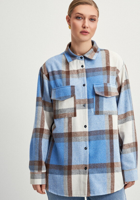 Рубашка фланелевая в клeтку шир.  580, рис. 4