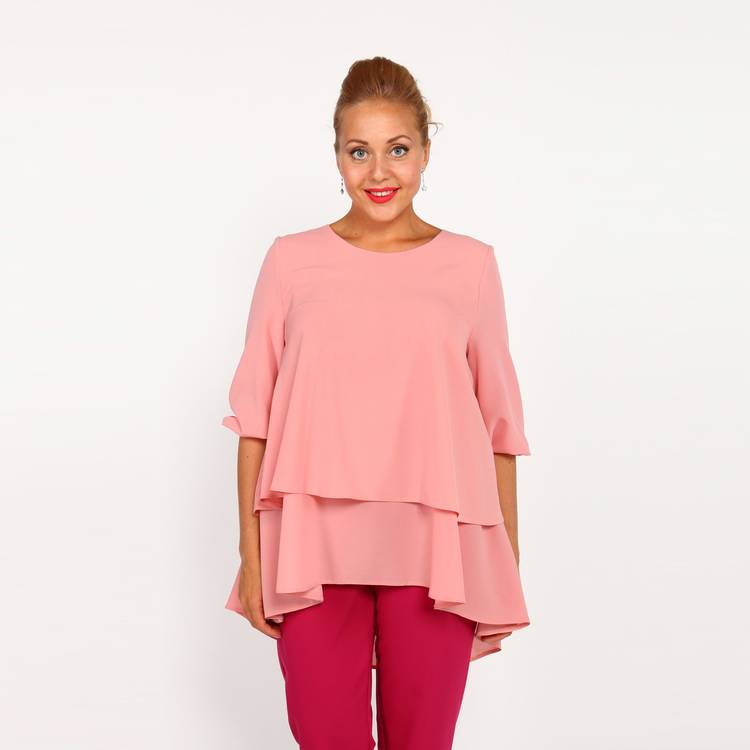 Туника из шифона с удлиненной спинкой шир.  750, рис. 5