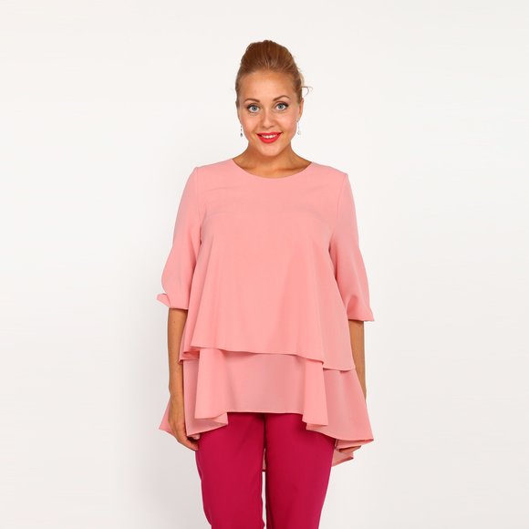 Туника из шифона с удлиненной спинкой шир.  580, рис. 5