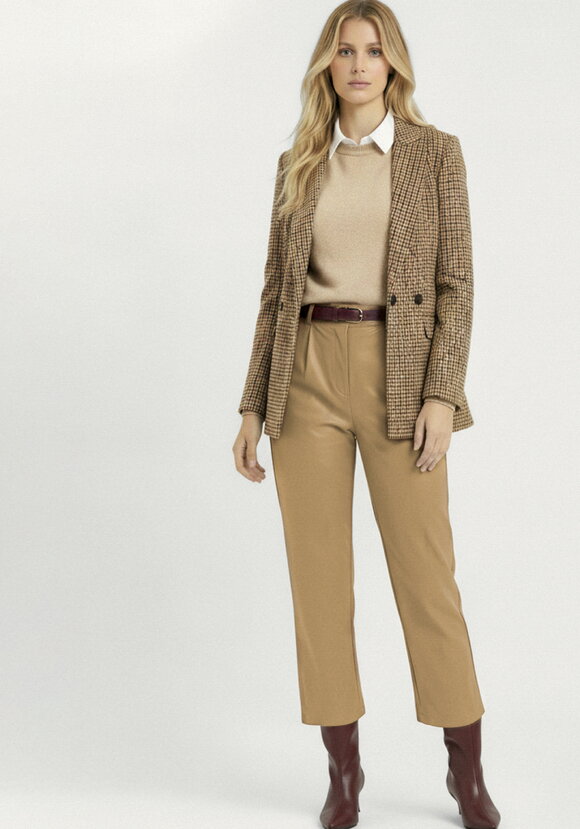 Брюки трикотажные с напылением под кожу шир.  580, рис. 17