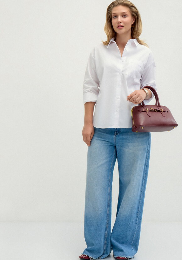 Рубашка оверсайз со спущенным плечом шир.  580, рис. 2