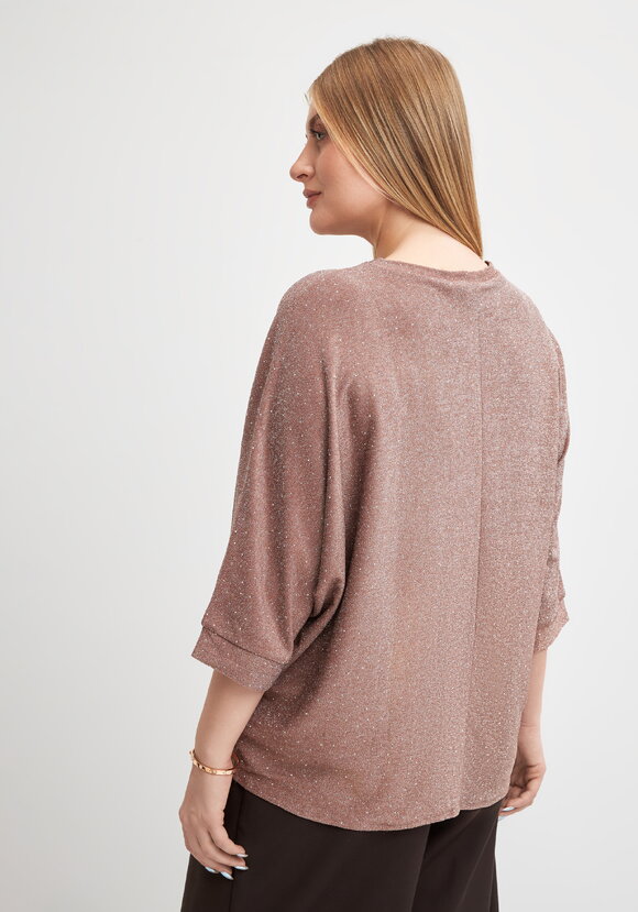 Джемпер с люрексом и стразами Серсея шир.  580, рис. 9