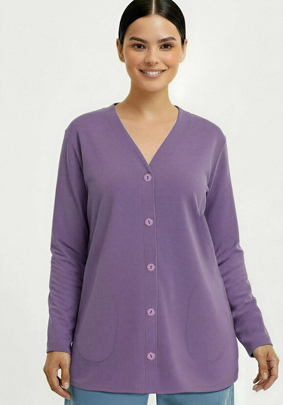 Кардиган на пуговицах утепленный шир.  580, рис. 20