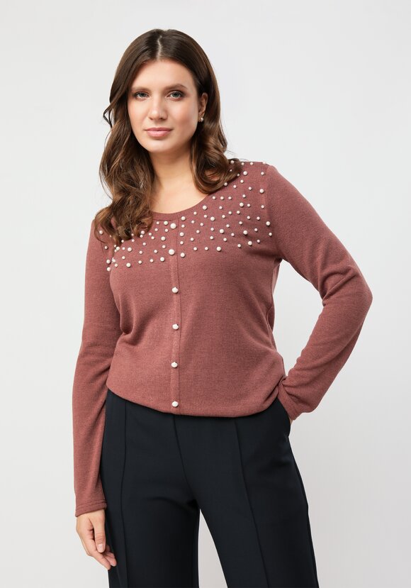 Джемпер с жемчугом шир.  580, рис. 22