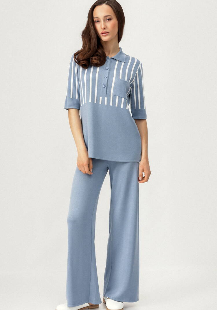 Джемпер-поло с вертикальной полосой шир.  750, рис. 8