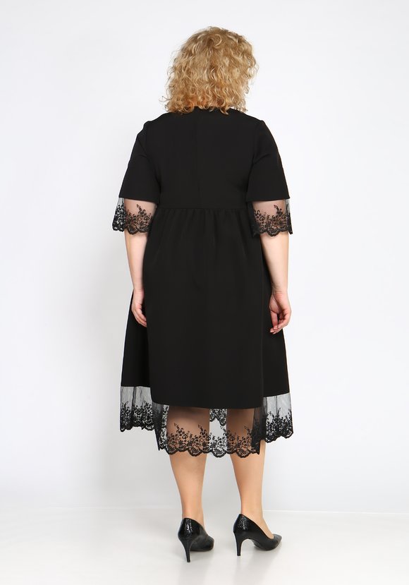 Платье с рукавами-колокольчик шир.  580, рис. 7