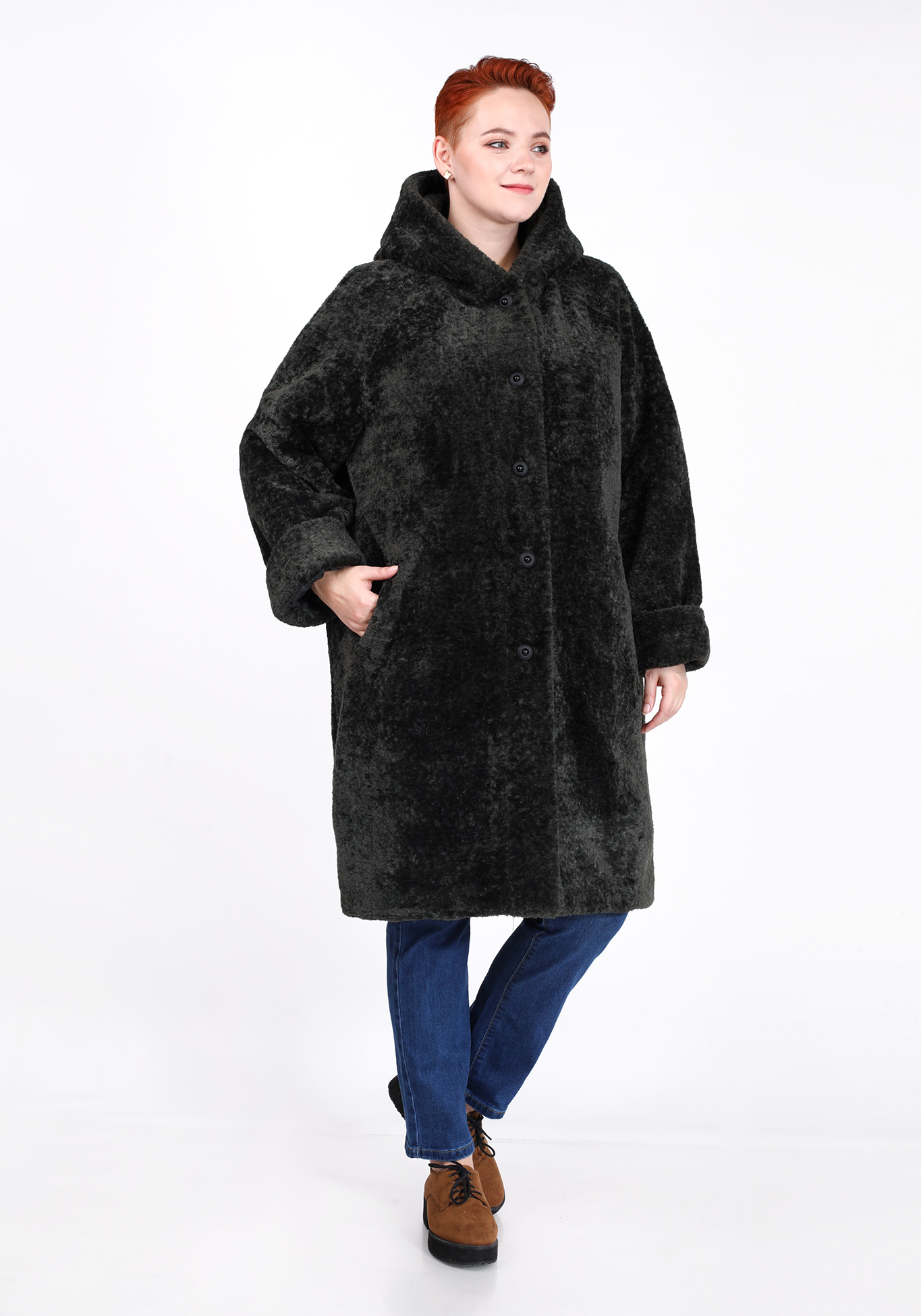 Пальто "Обыкновенное чудо" Lomara, размер 50, цвет черный - фото 9