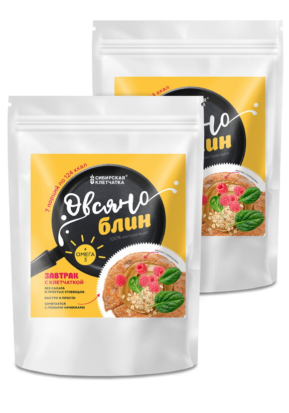 Овсяноблин (смесь для приготовления) 2 уп. шир.  580, рис. 1