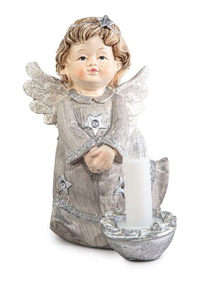 Фигурка Ангел со свечой с подсветкой