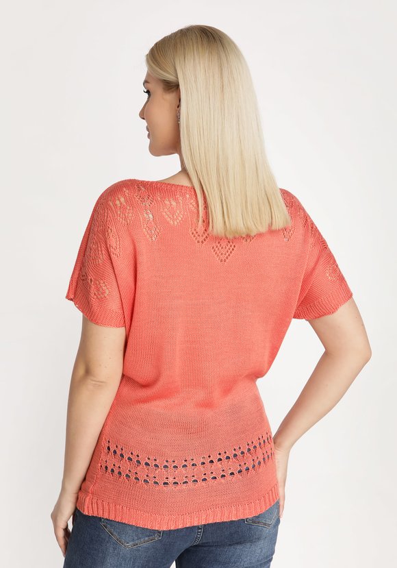 Блуза вязаная двухсторонняя шир.  580, рис. 6