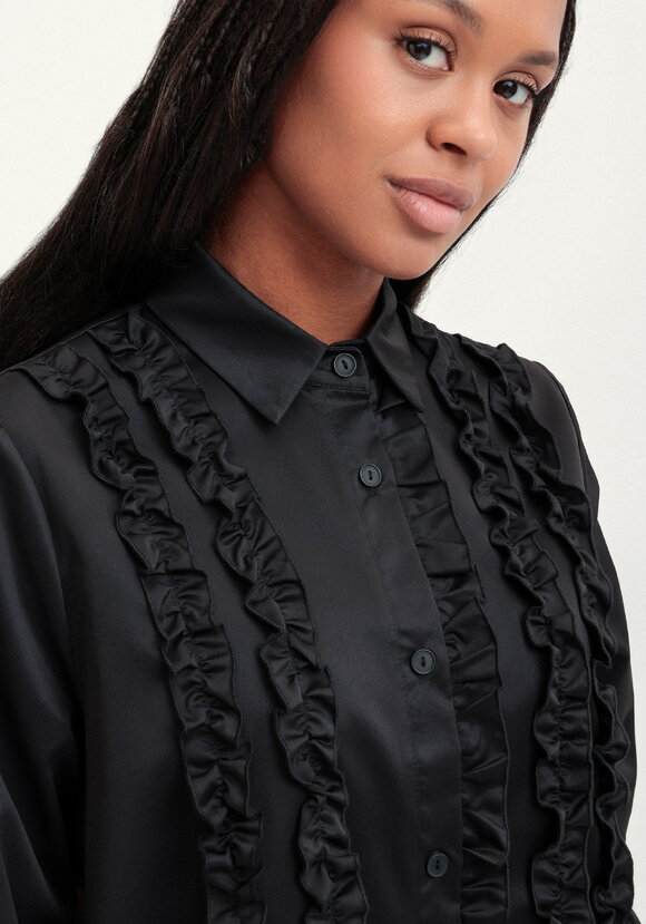 Платье рубашка с рюшей шир.  580, рис. 5