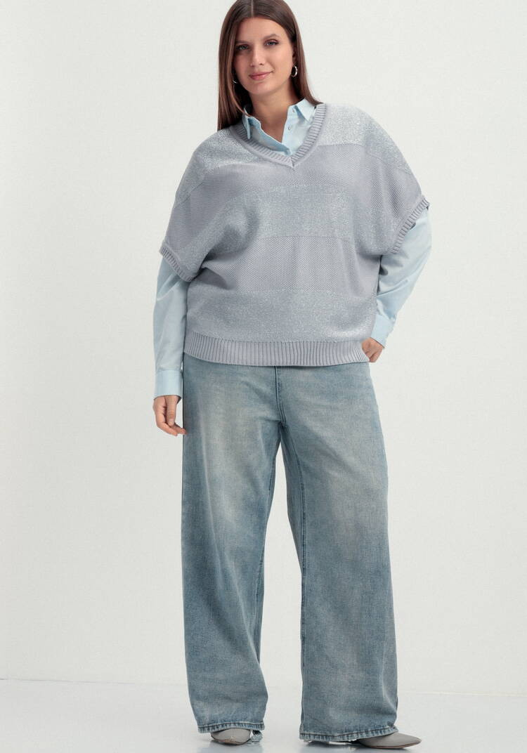 Жилет с V-образным вырезом свободного кроя шир.  750, рис. 7