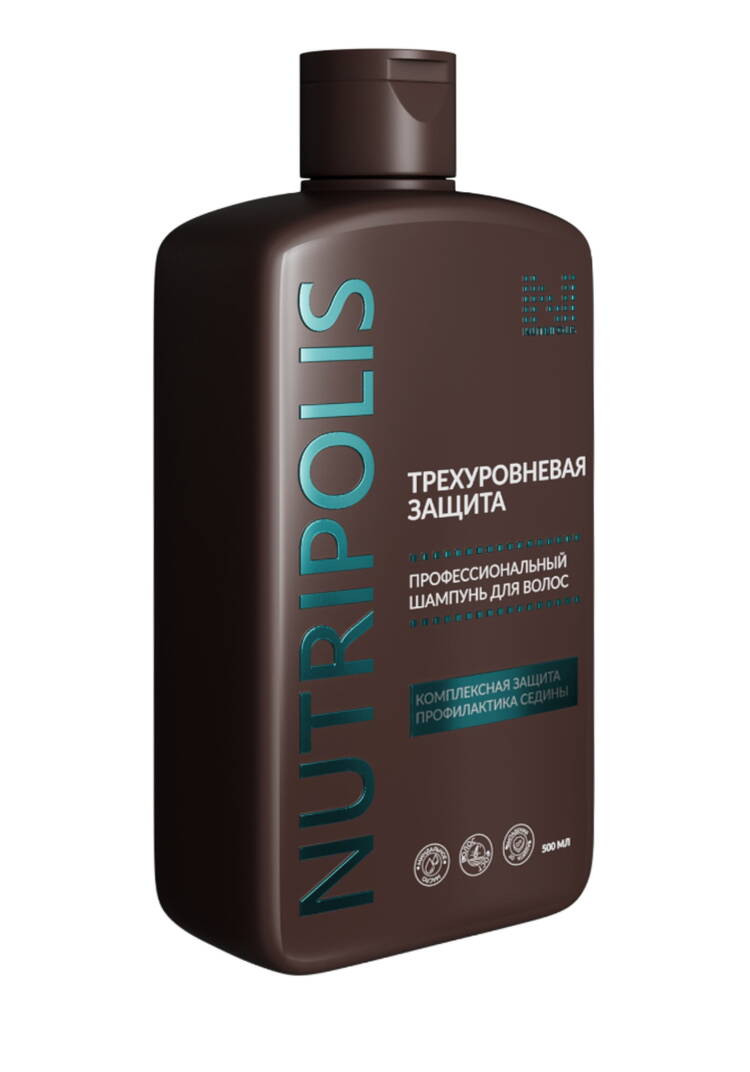 Шампунь ТРЕХУРОВНЕВАЯ ЗАЩИТА, от седины шир.  750, рис. 1