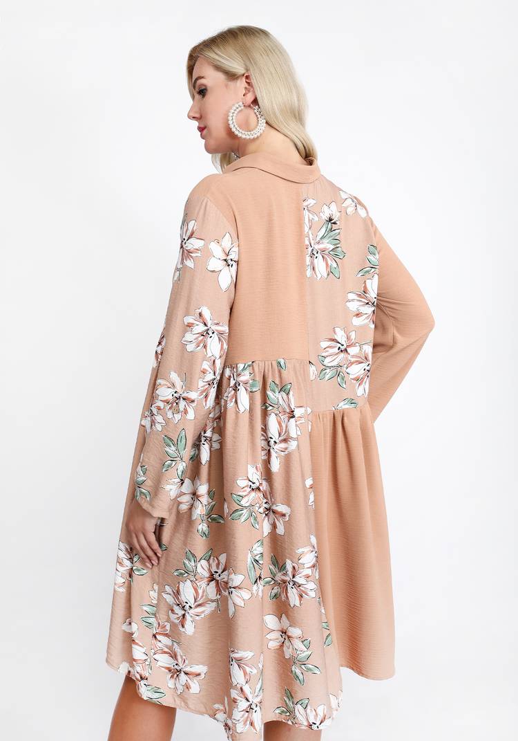 Платье из комбинированных тканей шир.  750, рис. 3