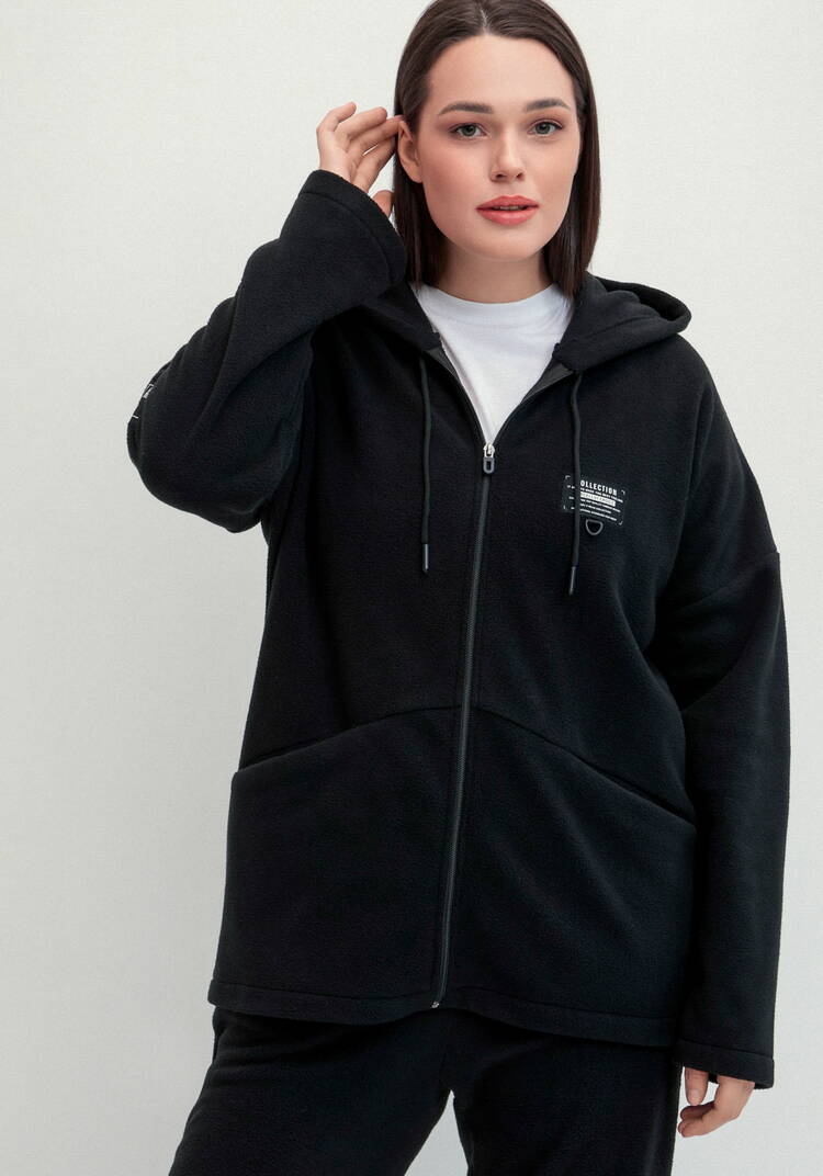 Толстовка из флиса с нашивкой на груди шир.  750, рис. 4