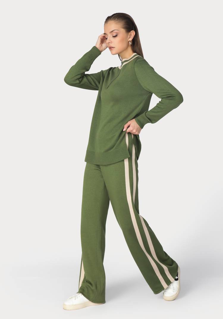 Брюки женские свободного кроя с лампасами шир.  750, рис. 7