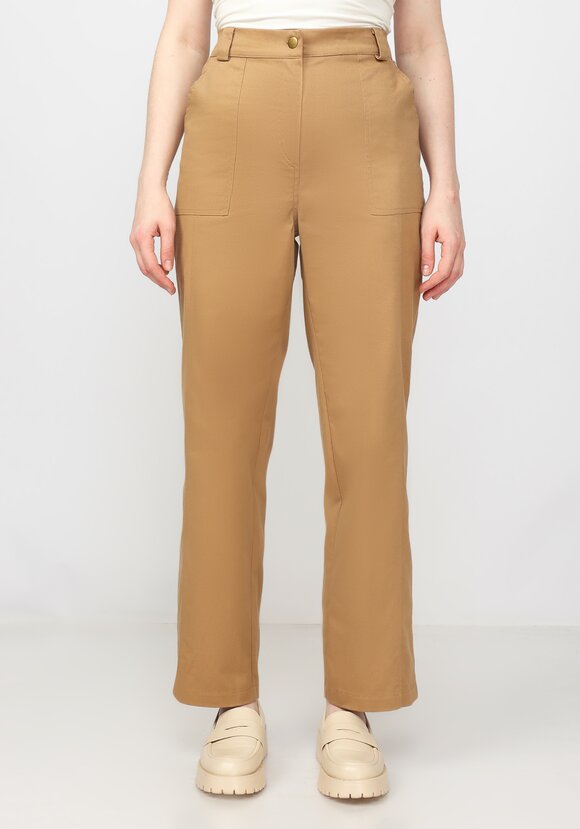 Брюки прямые с рельефами и отстрочками шир.  580, рис. 16