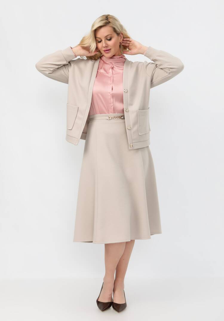 Юбка А-силуэта с защипами шир.  750, рис. 8