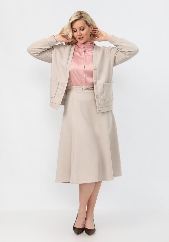 Юбка А-силуэта с защипами шир.  580, рис. 8