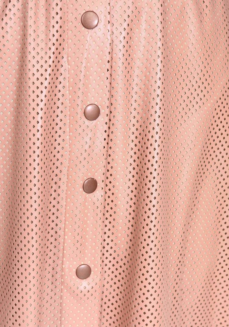 Юбка из перфорированной экокожи шир.  750, рис. 3