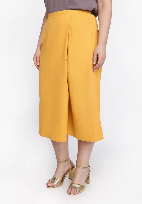 Шорты-бермуды на резинке однотонные шир.  580, рис. 5