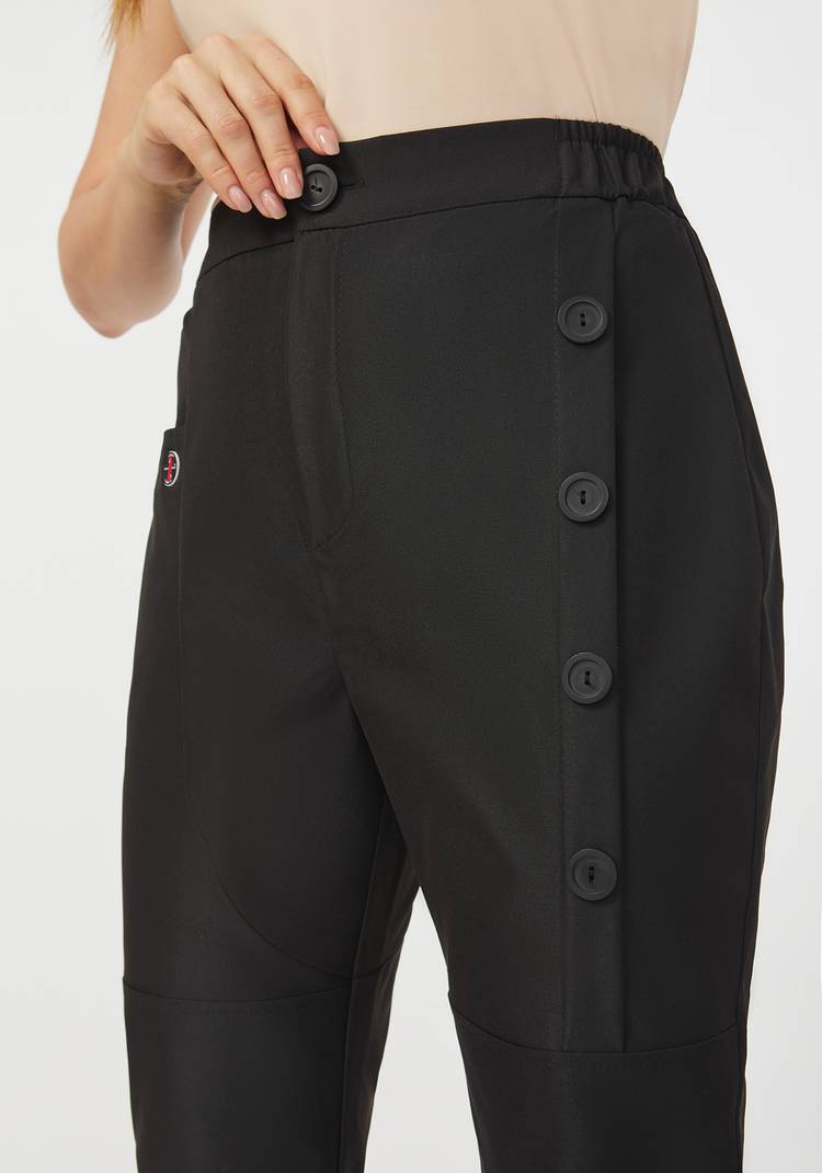 Брюки с декоративными пуговицами по бокам шир.  750, рис. 10