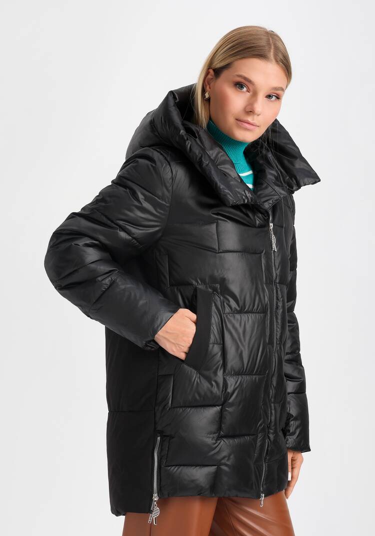 Куртка из мерцающей ткани с капюшоном шир.  750, рис. 8