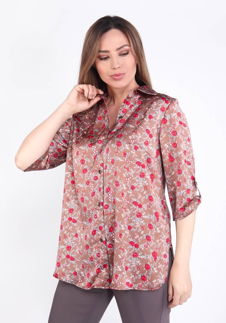 Блуза Цветочный танец шир.  750, рис. 5